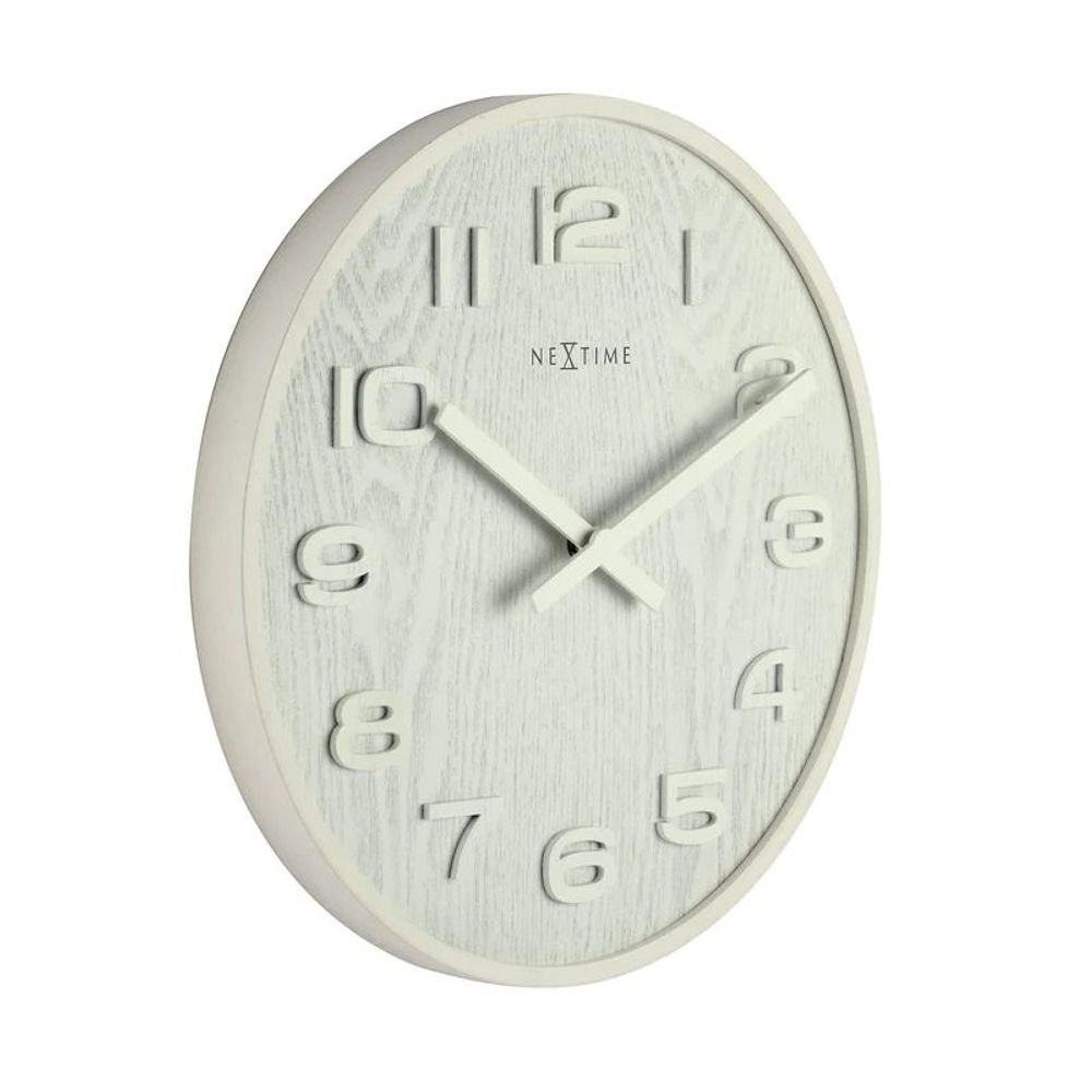 NEXTIME White Wood Dress Watch