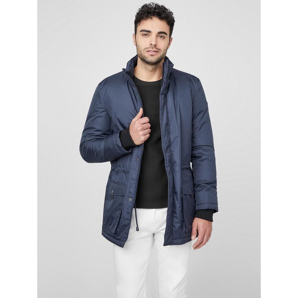 Guess Navy Blue Polyester Parka