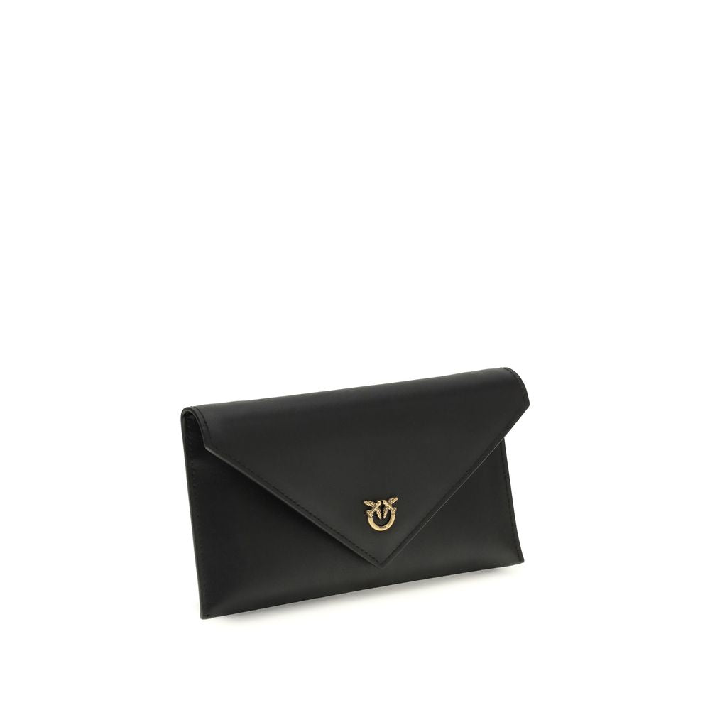 PINKO Black Calf Leather Bos Taurus Handbag