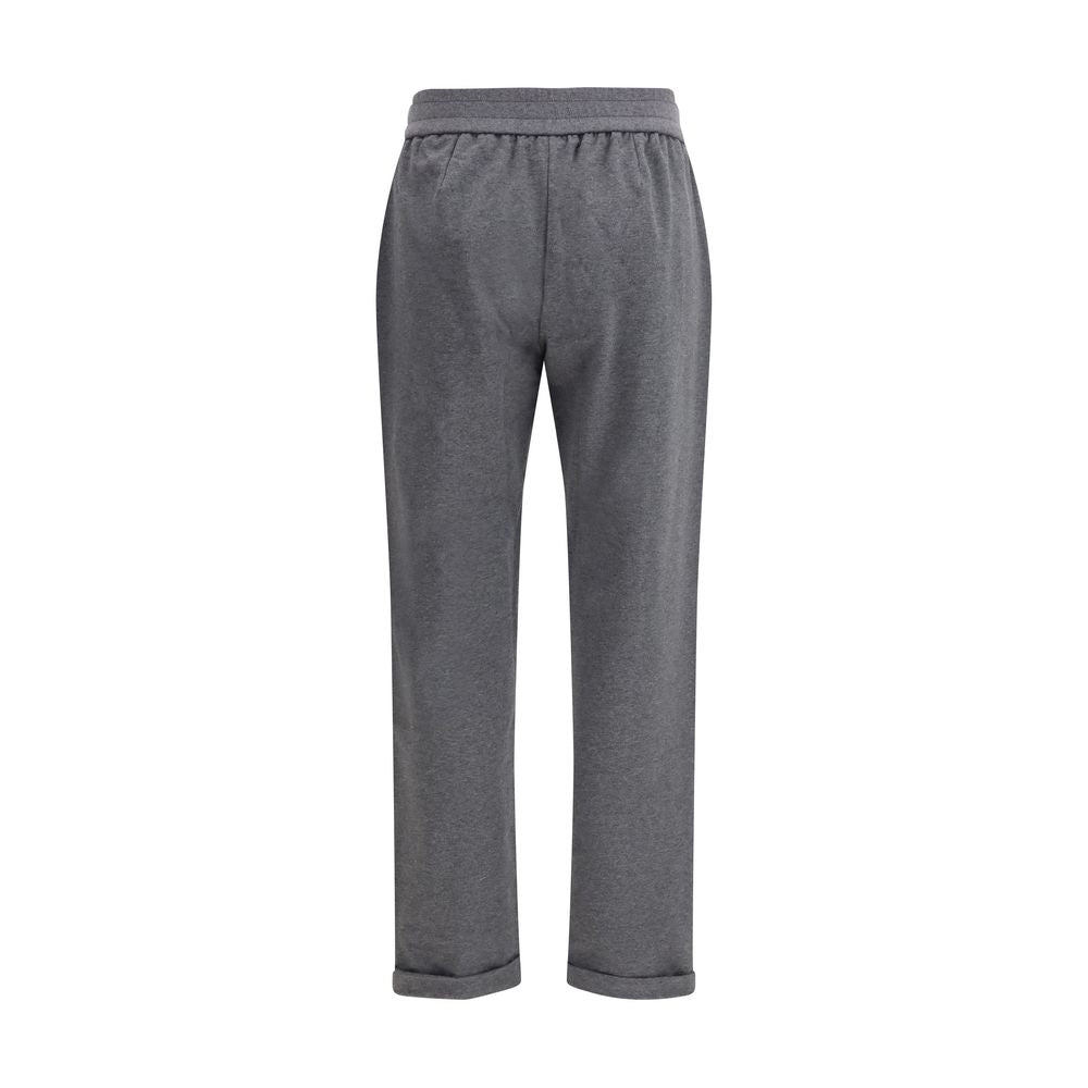Brunello Cucinelli Gray Cotton Casual Pants