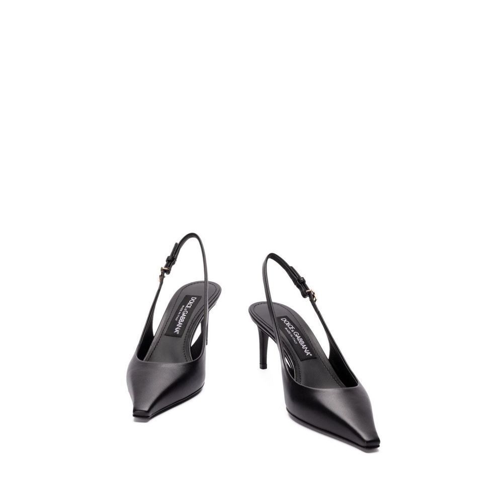 Dolce & Gabbana Black Calfskin High Heel Pumps