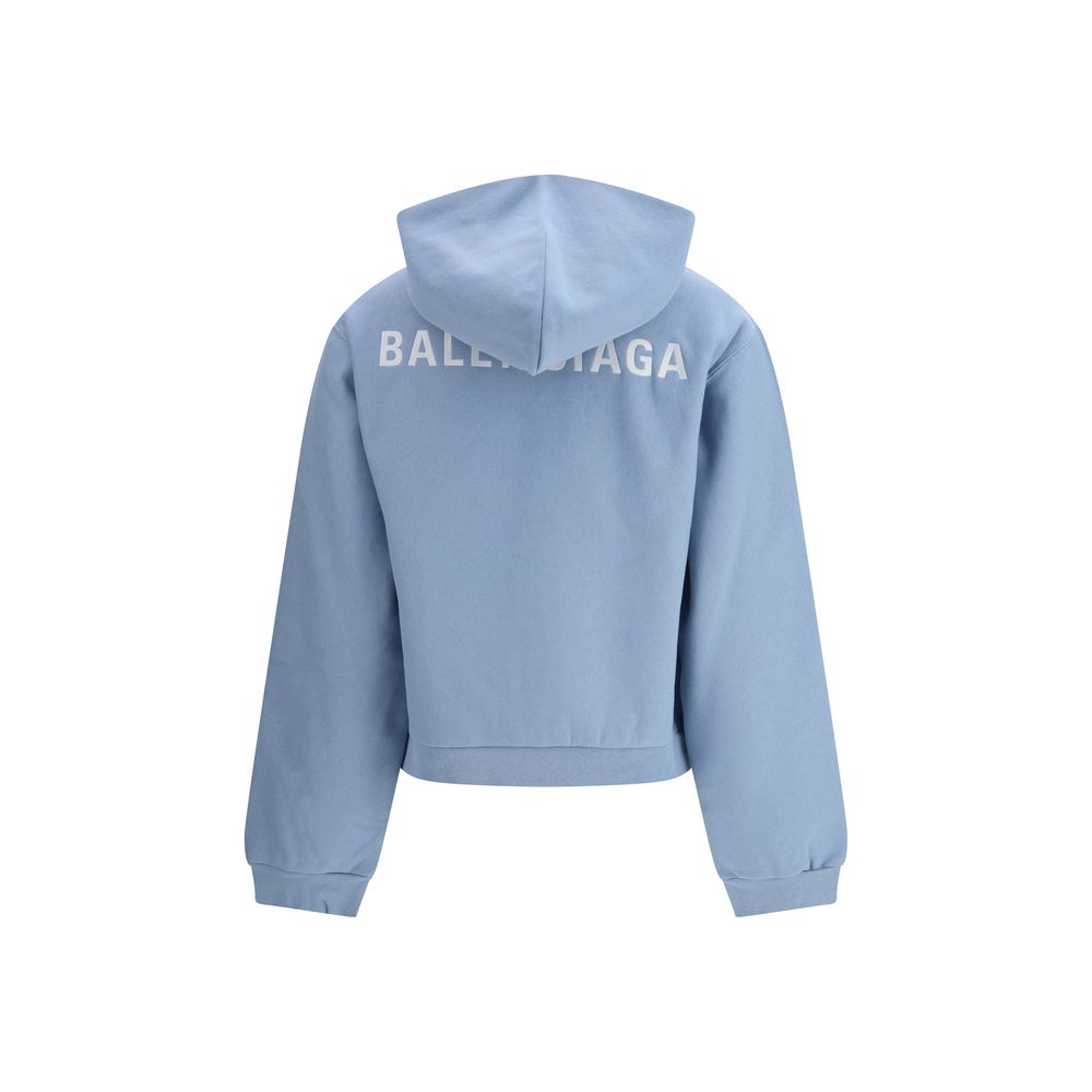 Balenciaga Blue Cotton Sweatshirt
