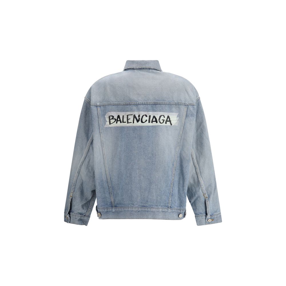 Balenciaga Blue Cotton Denim Jacket