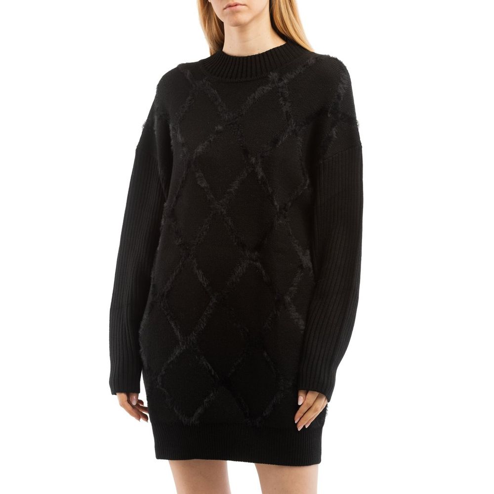 Patrizia Pepe Black Nylon Casual Dress