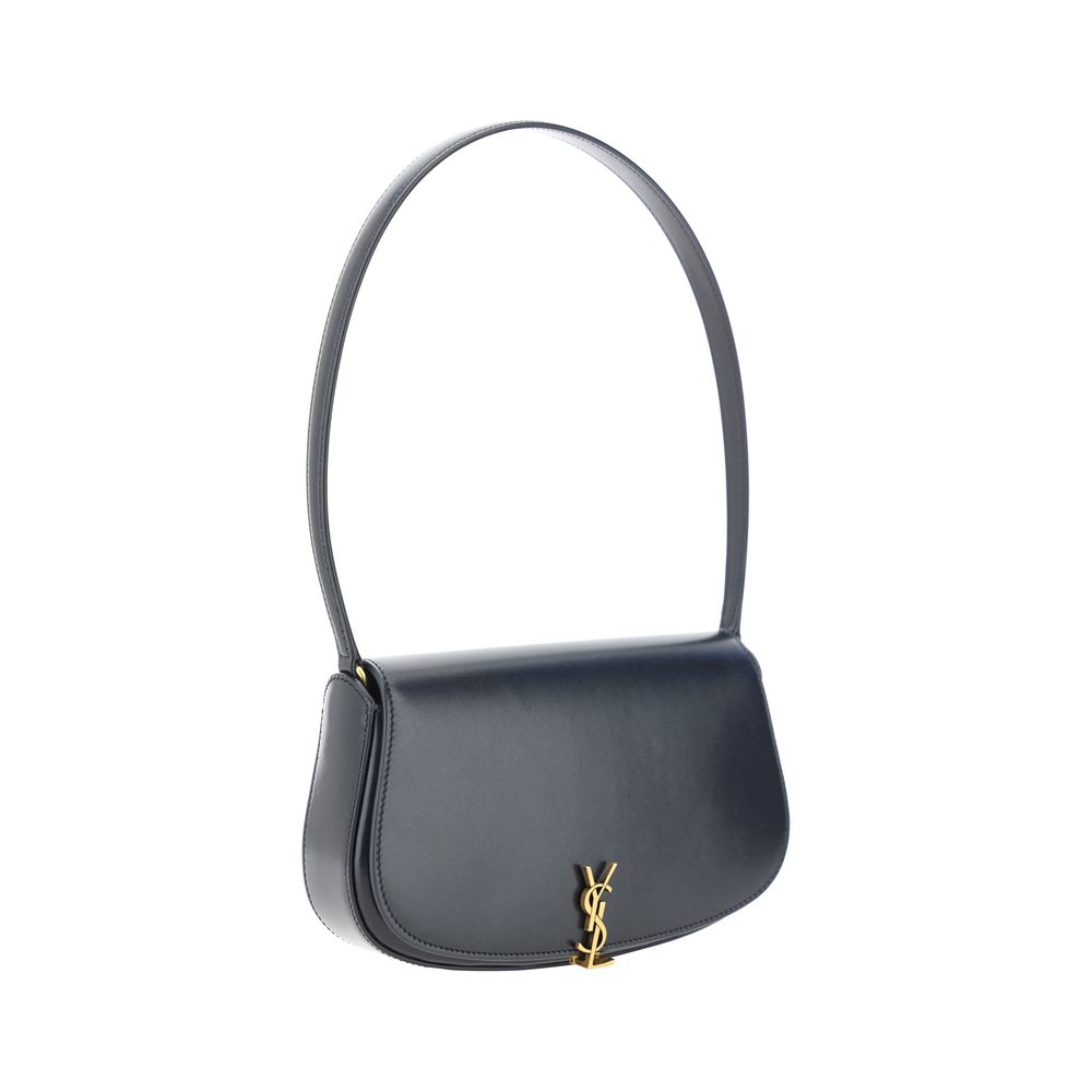 Saint Laurent Black Calf Leather Bos Taurus Shoulder Bag