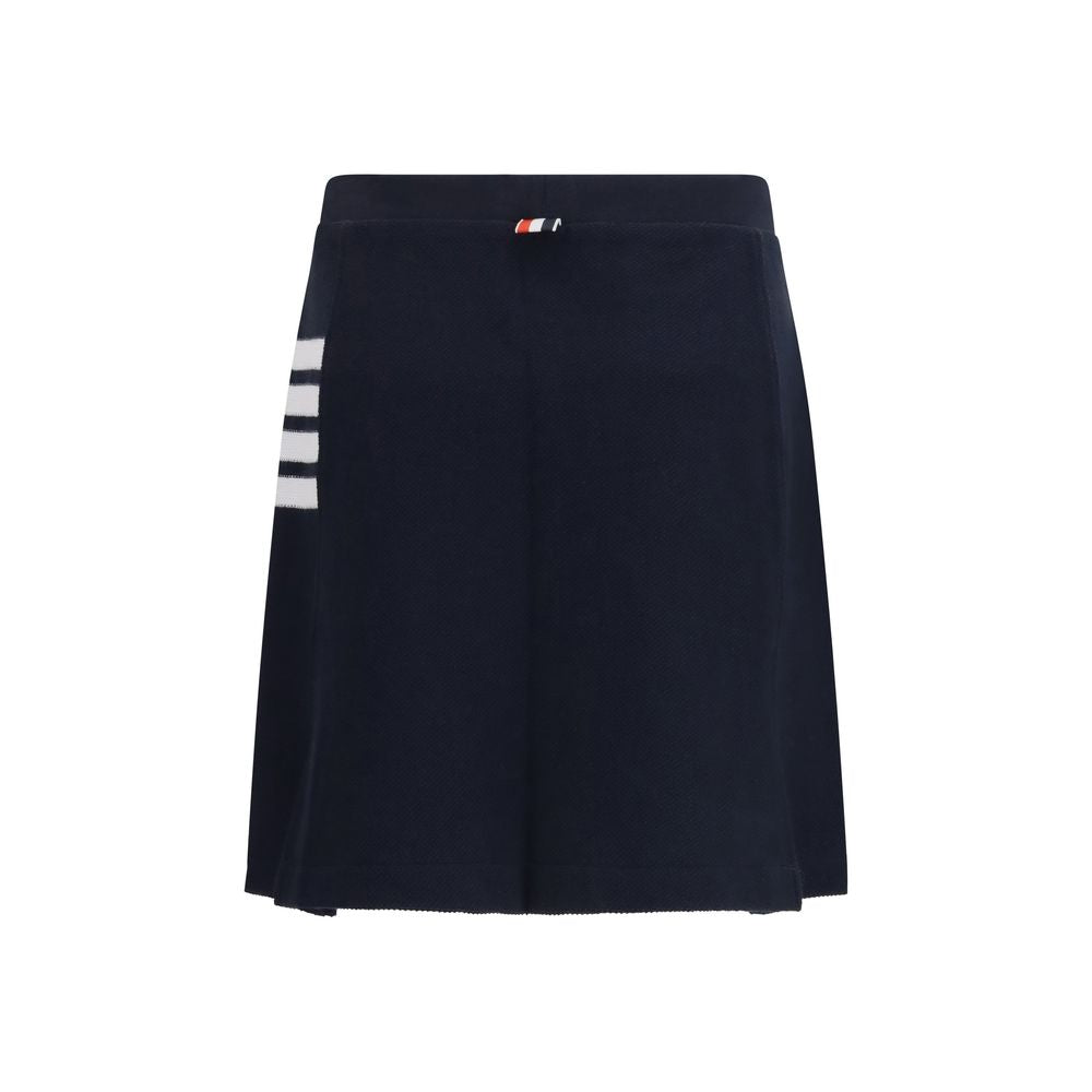 Thom Browne Blue Cotton Mini Skirt
