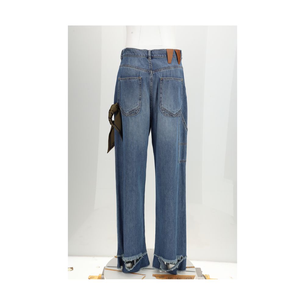 Darkpark Blue Cotton Relaxed Fit Jeans