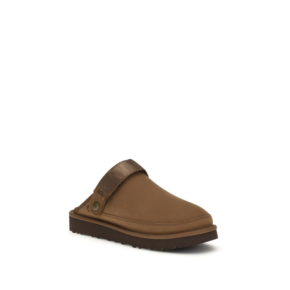 UGG Brown Calf Leather Bos Taurus Mules