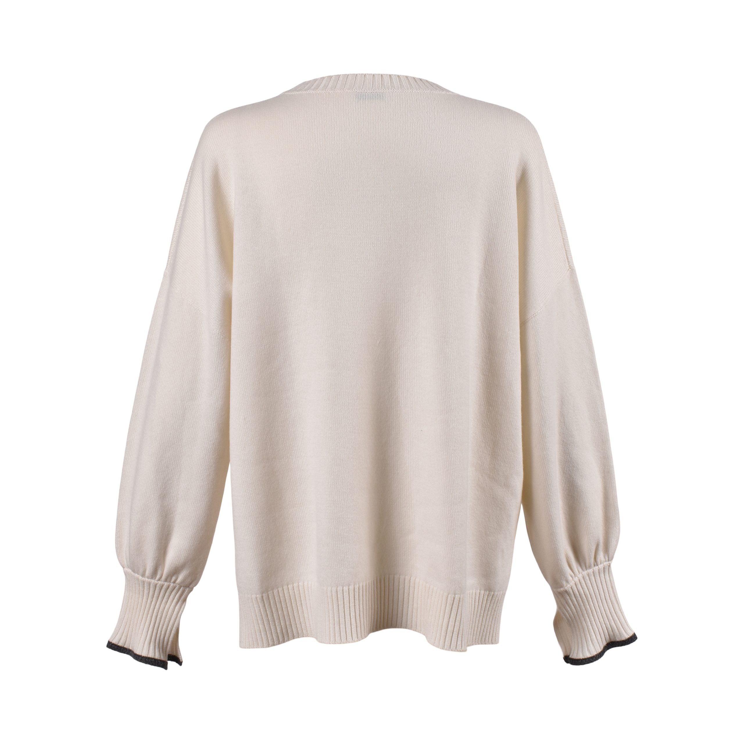 Brunello Cucinelli White Cashmere Sweater