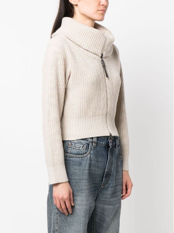 Brunello Cucinelli Beige Cashmere Sweater