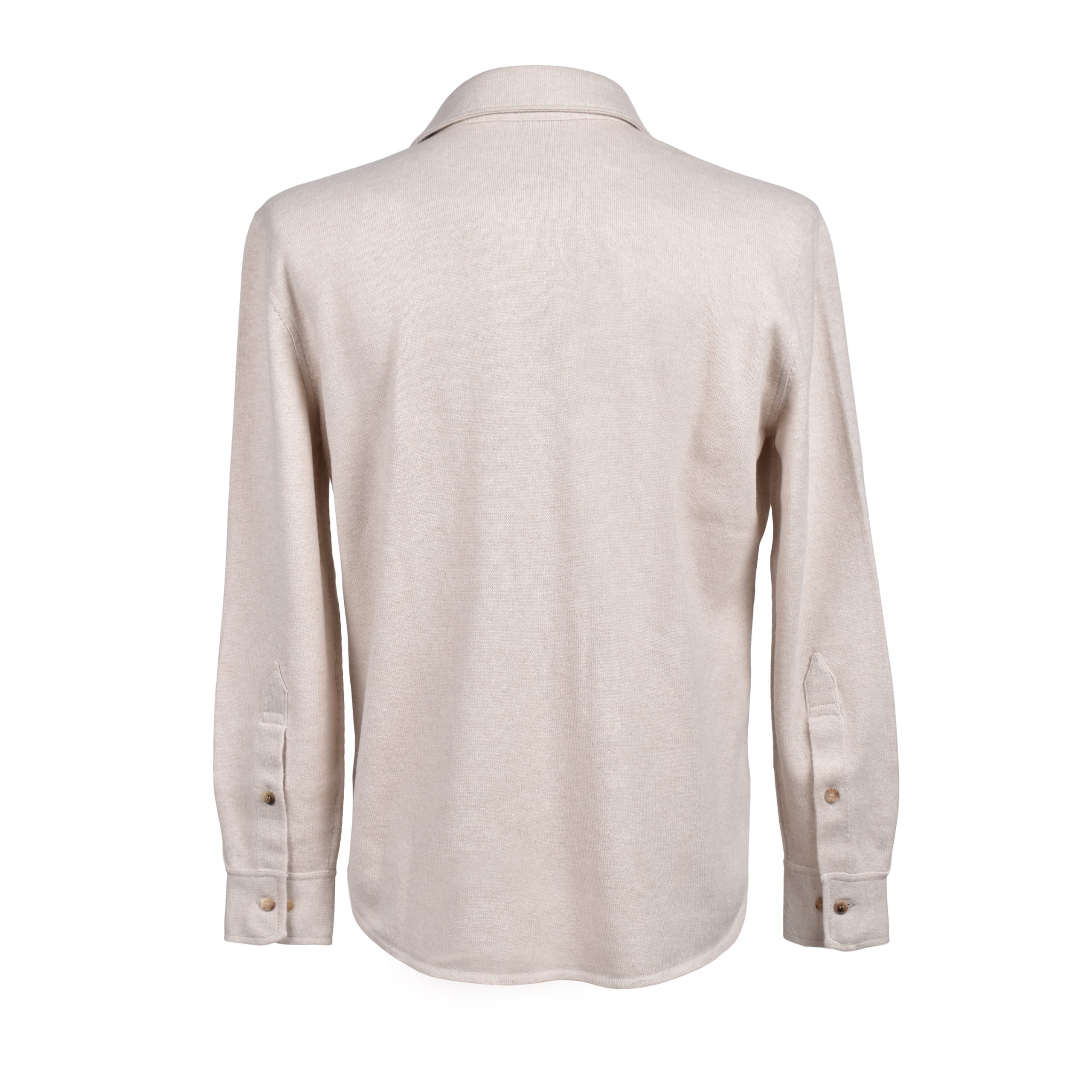 Brunello Cucinelli Beige Wool Dress Shirt