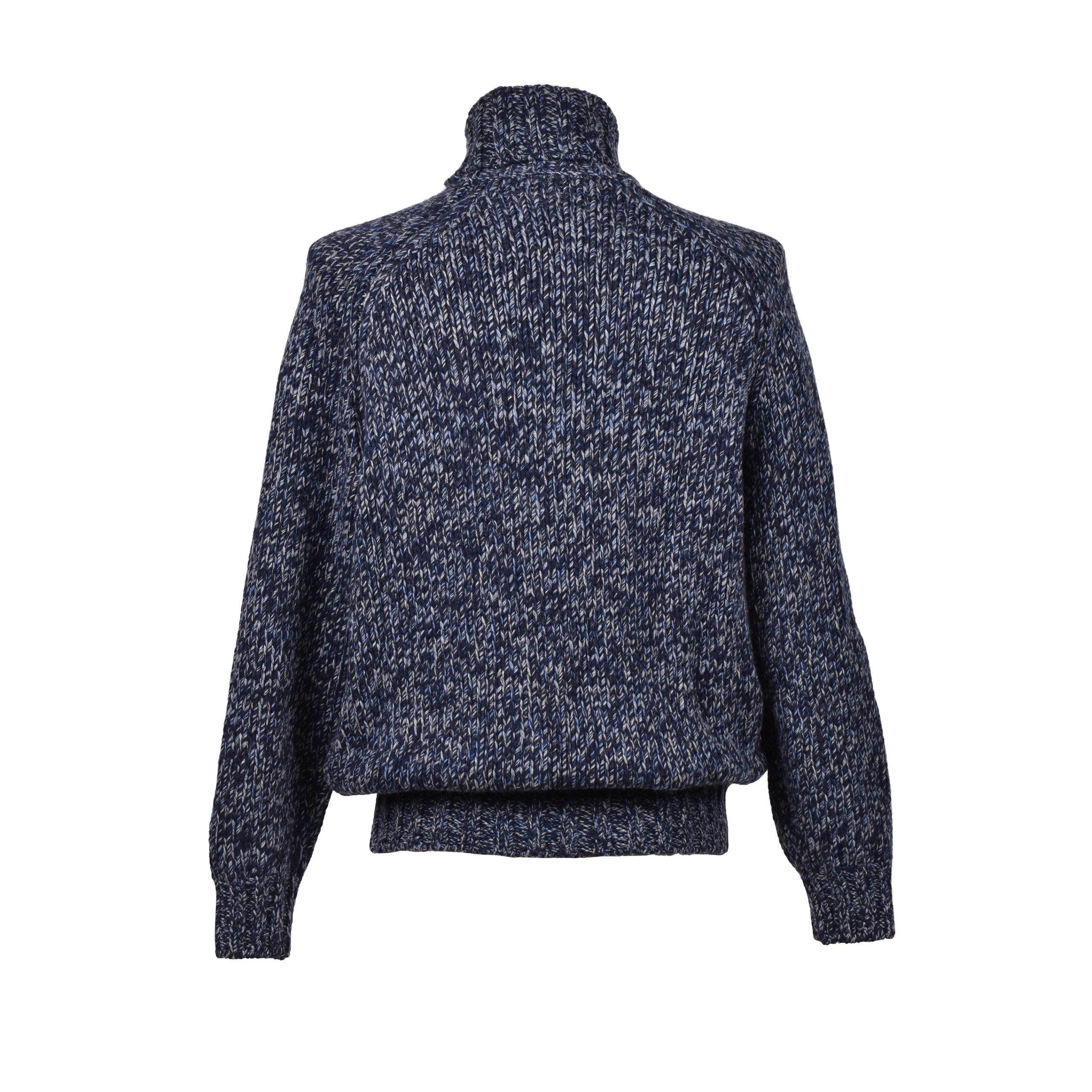 Brunello Cucinelli Blue Wool Sweatshirt