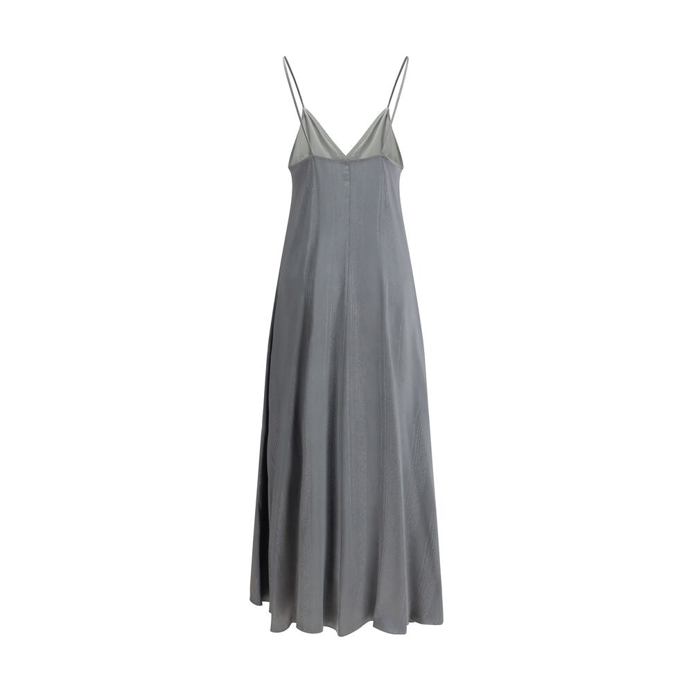 Forte_Forte Gray Silk Cocktail Dress