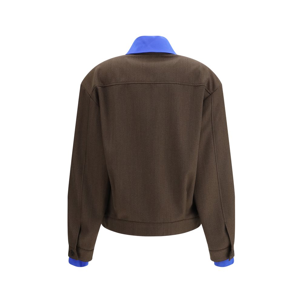 Miu Miu Brown Fleece Wool Bomber