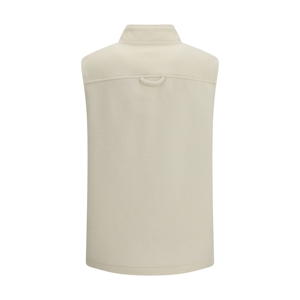 RIER Beige Fleece Wool Sleveless Jacket