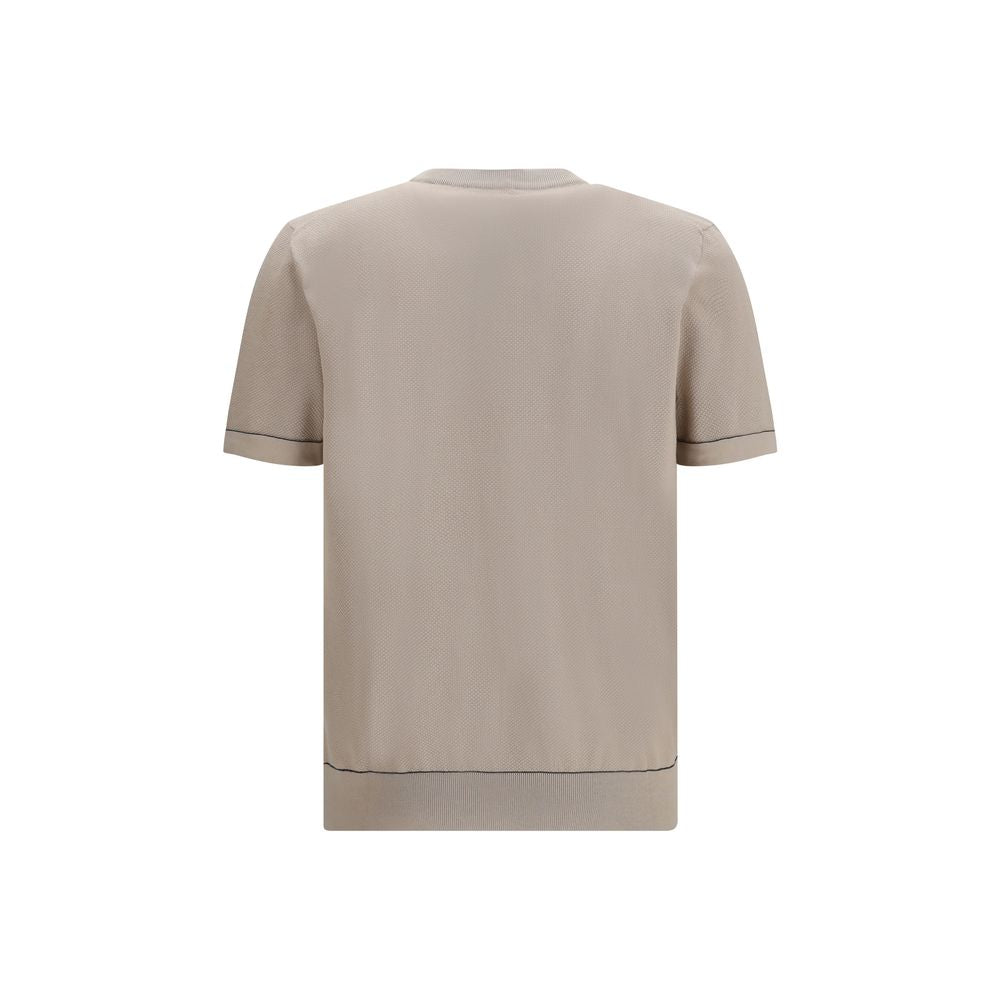 Brioni Beige Cotton T-Shirt