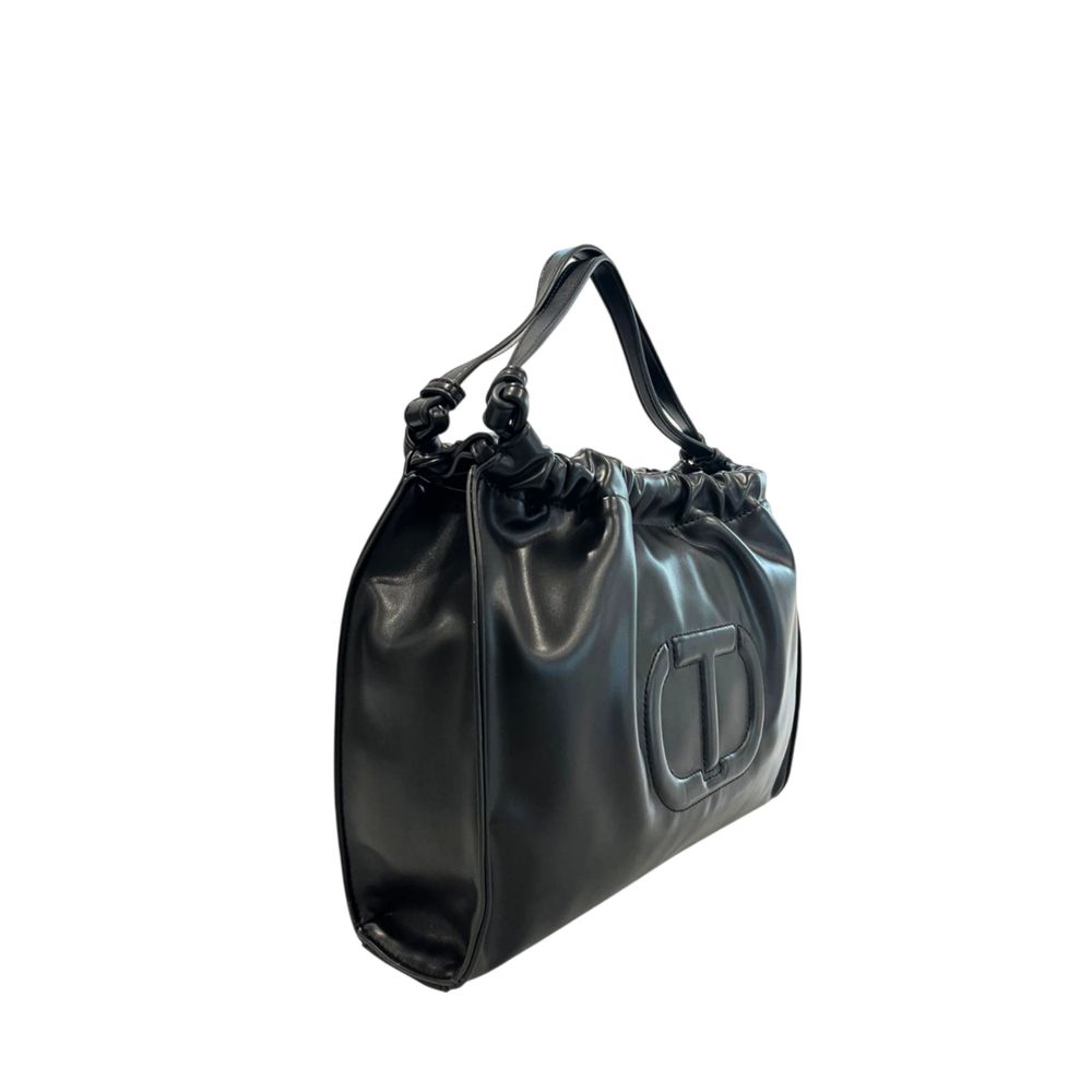 Twinset Black PU Women Shoulder Bag