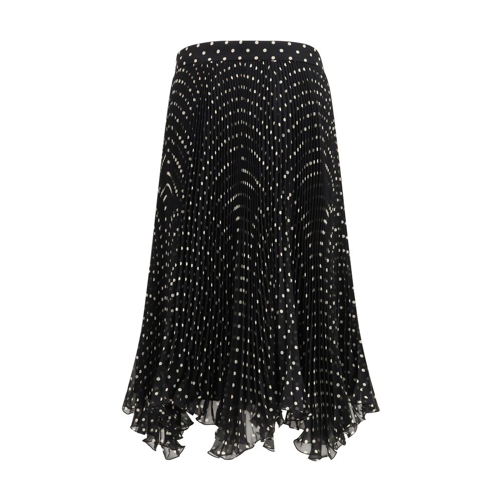 Valentino Black Viscose Midi Skirt