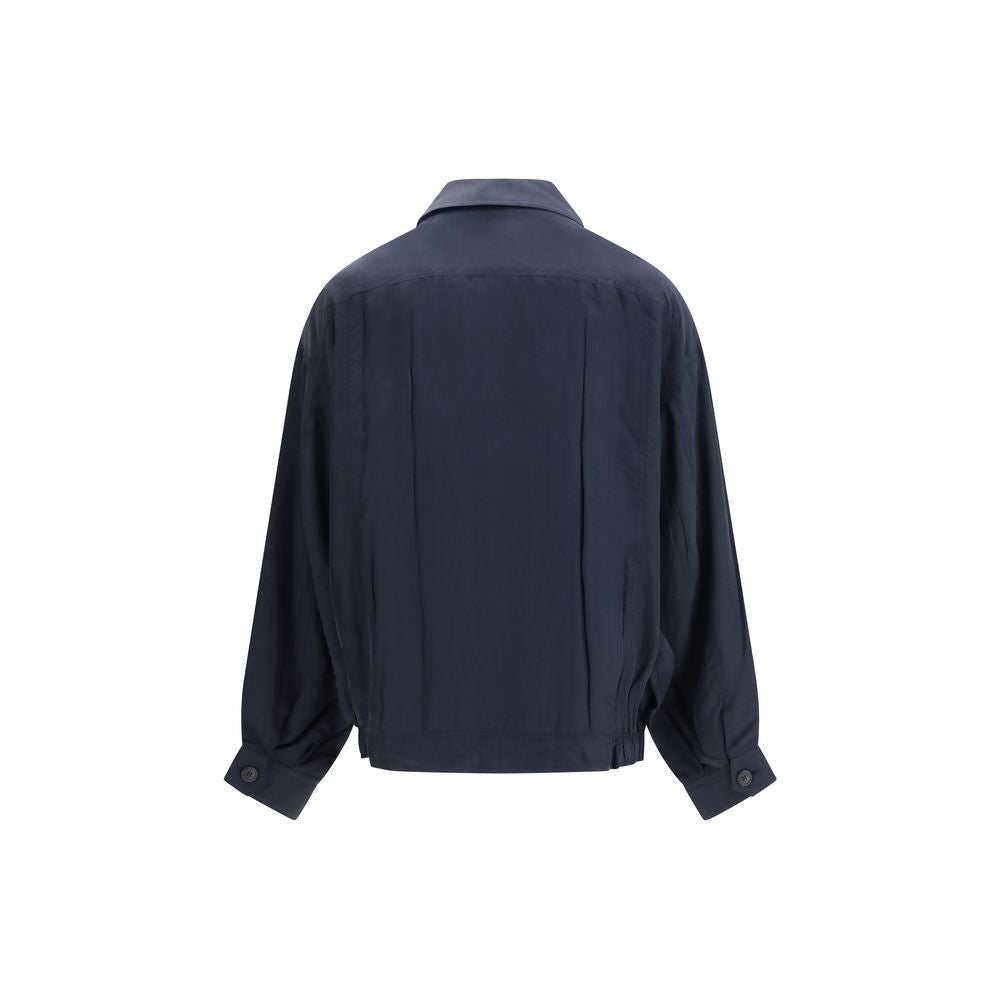 Prada Blue Silk Coat