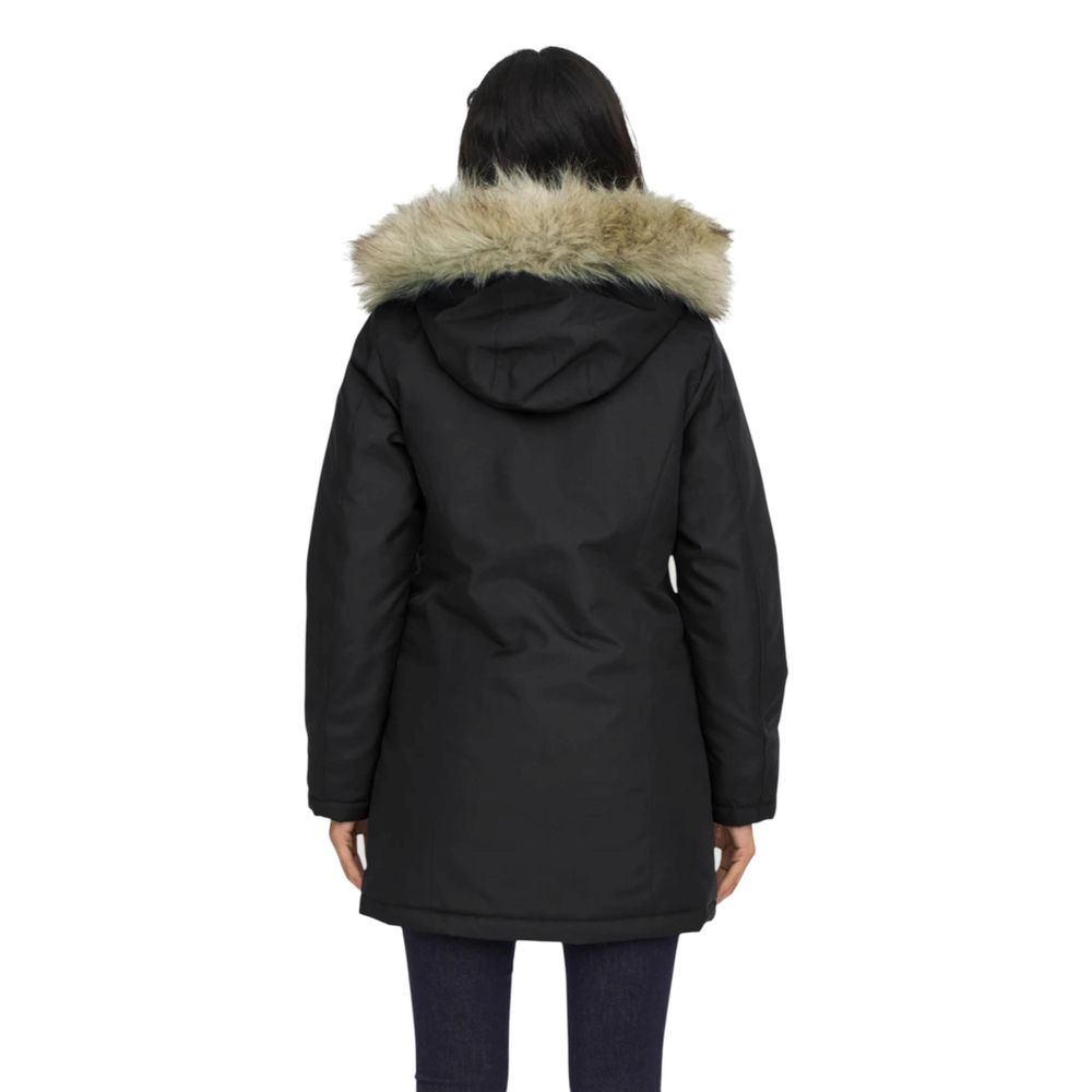 Only Black Polyester Parka