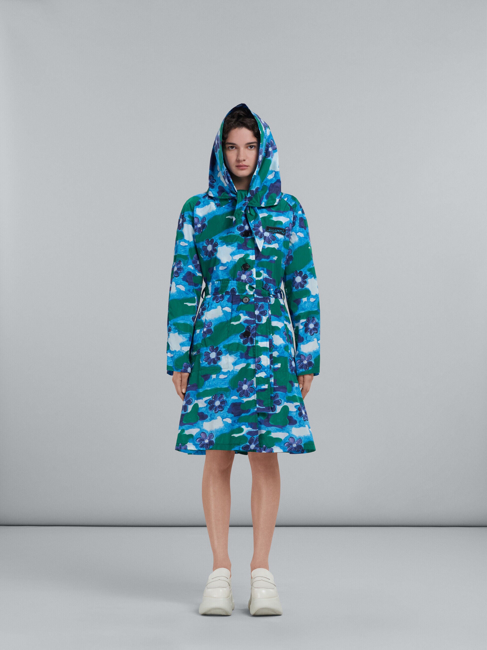 Marni Blue Fibres Coat
