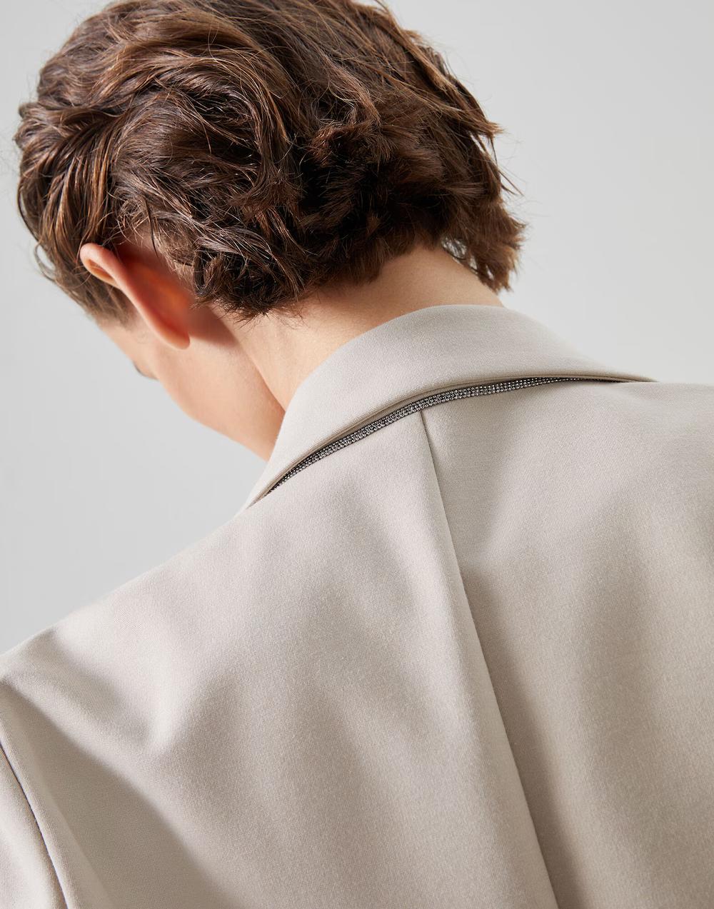 Brunello Cucinelli Bicolor Cotton Blazer