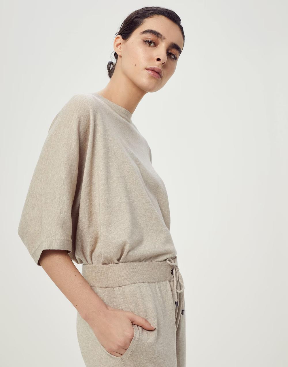 Brunello Cucinelli Beige Cashmere Casual Pants