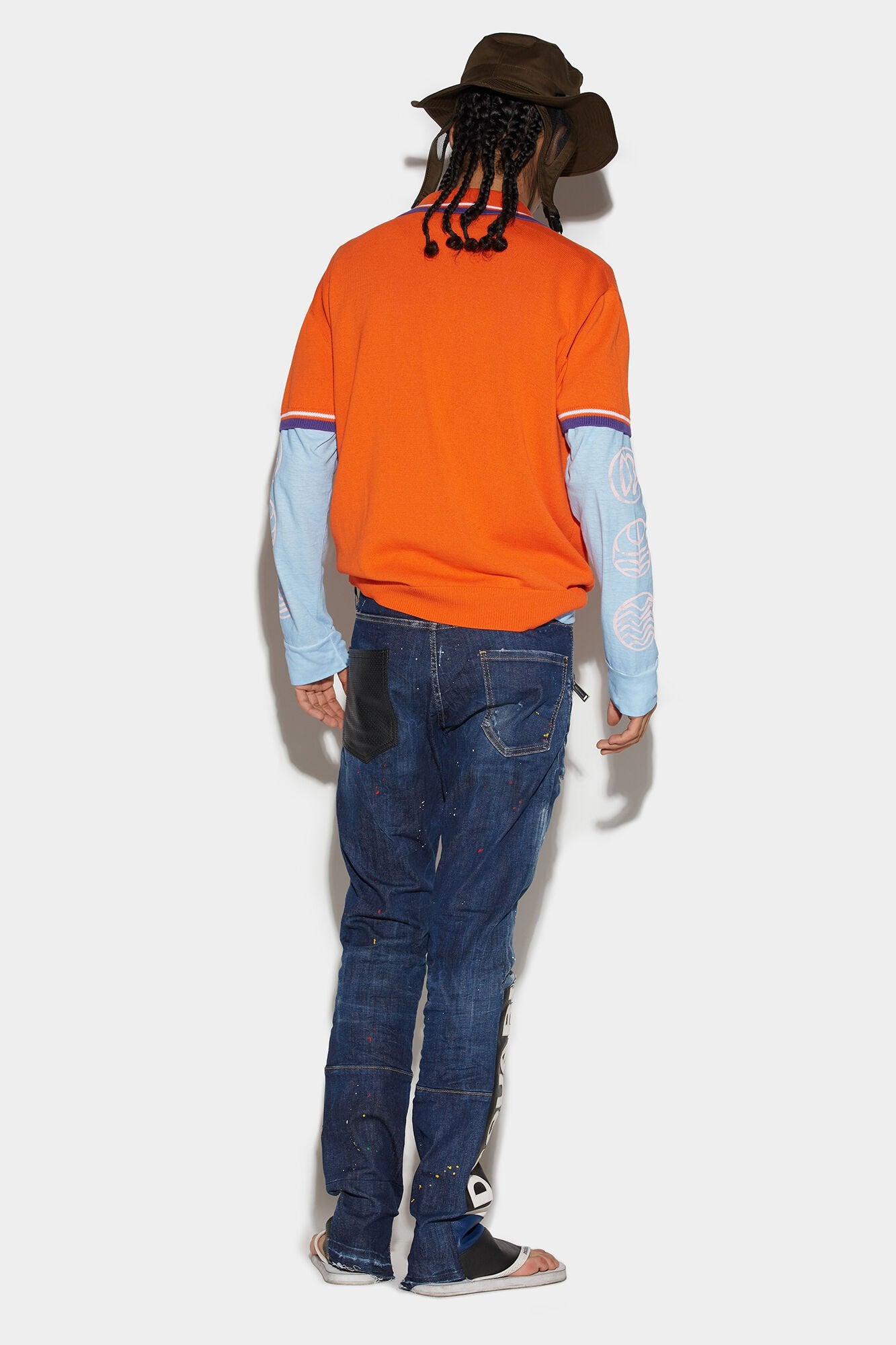 Dsquared² Blue Fibres Straight-Leg Jeans