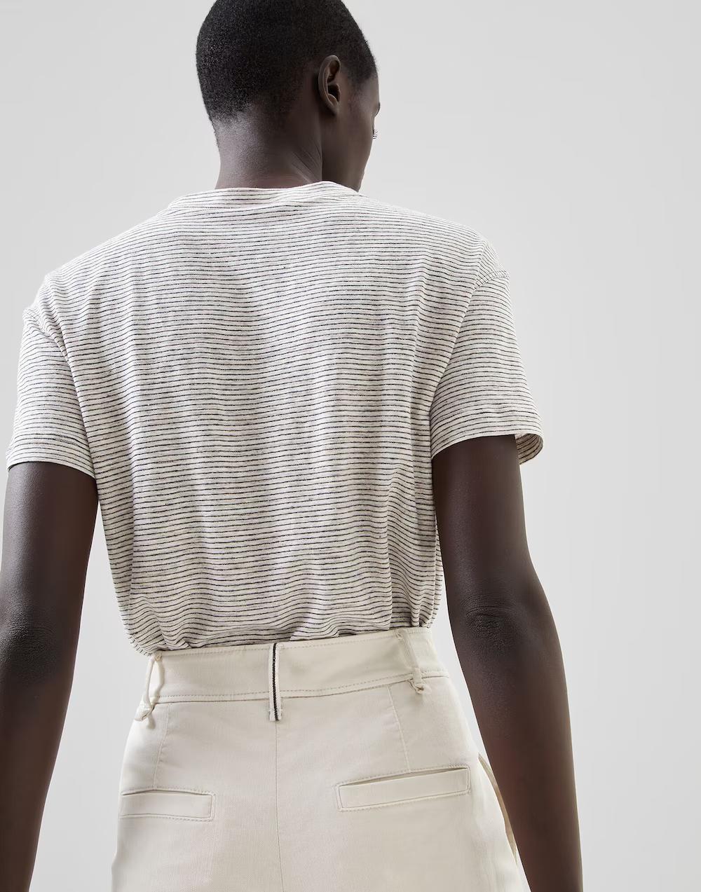 Brunello Cucinelli White Cotton Casual Pants