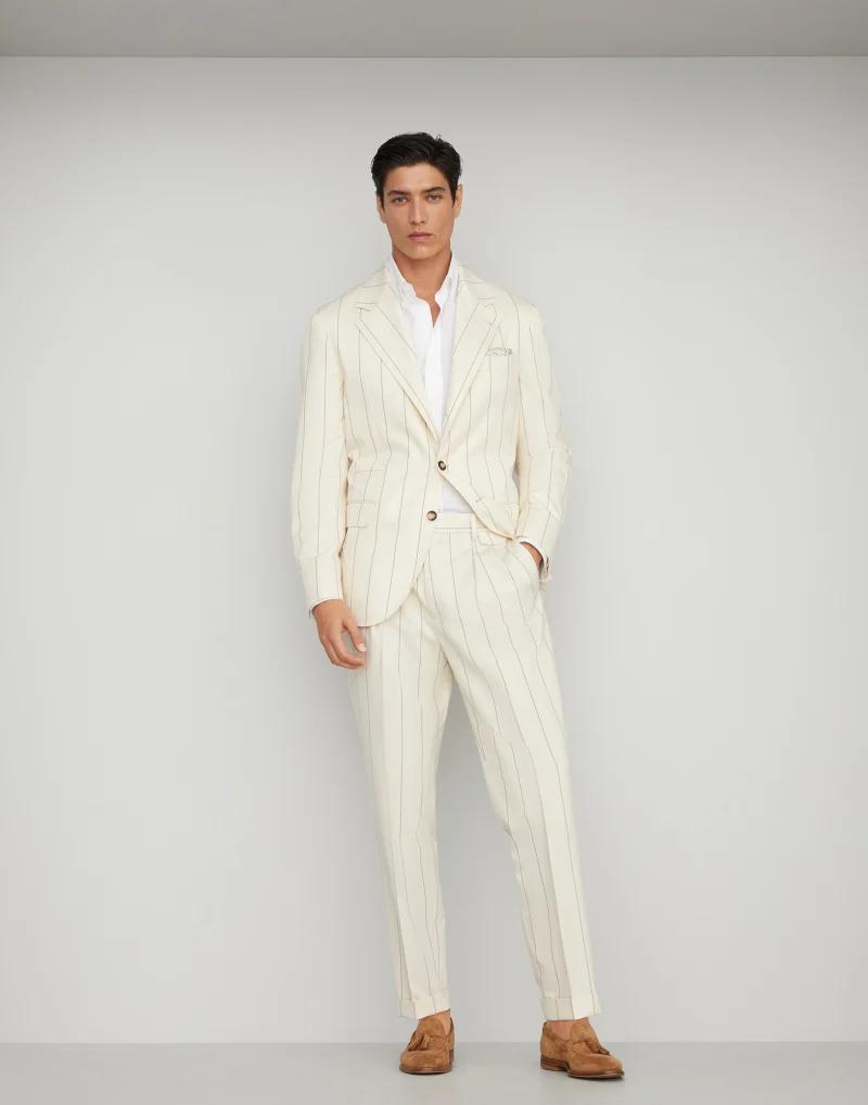 Brunello Cucinelli Bicolor Wool Two-Piece Suit
