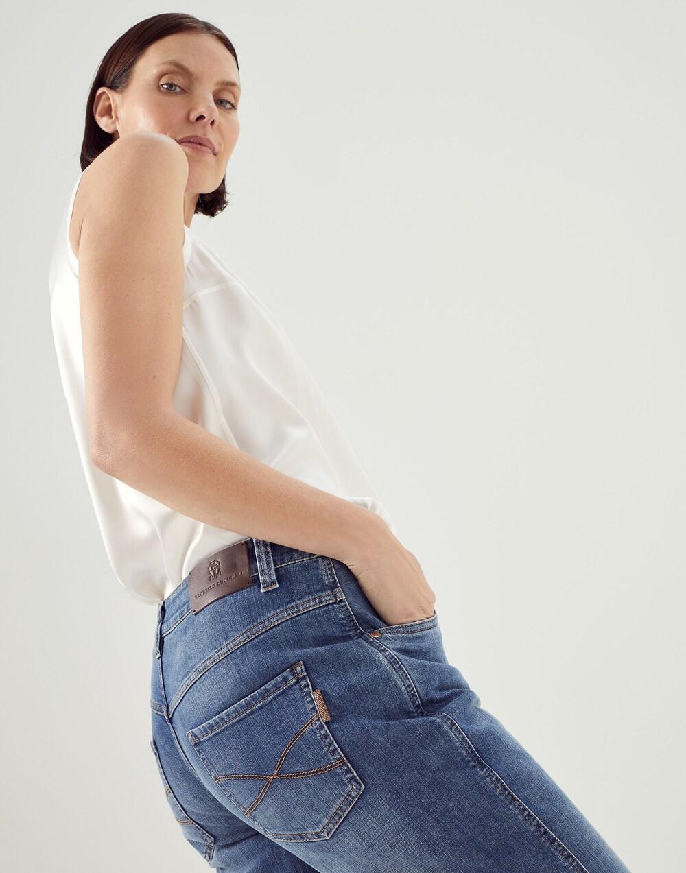 Brunello Cucinelli Beige Cotton Straight-Leg Jeans