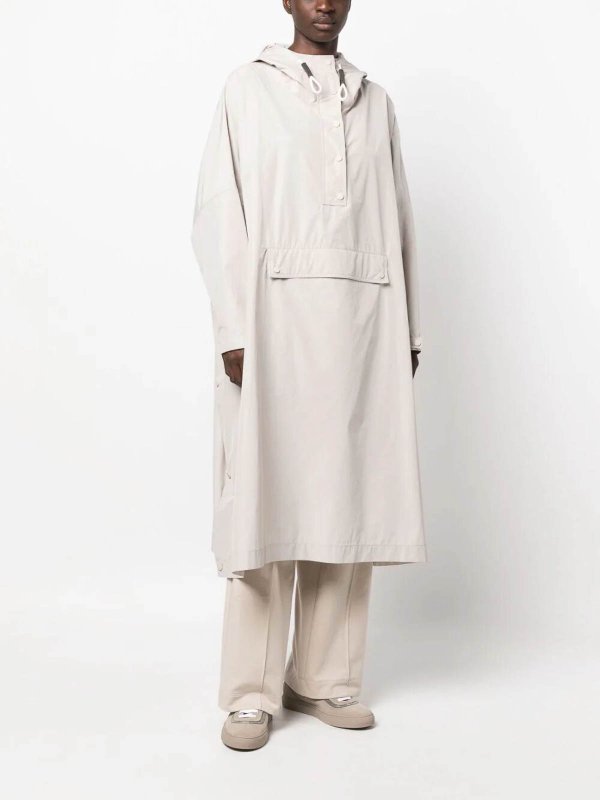 Brunello Cucinelli Gray Polyester Cloacks
