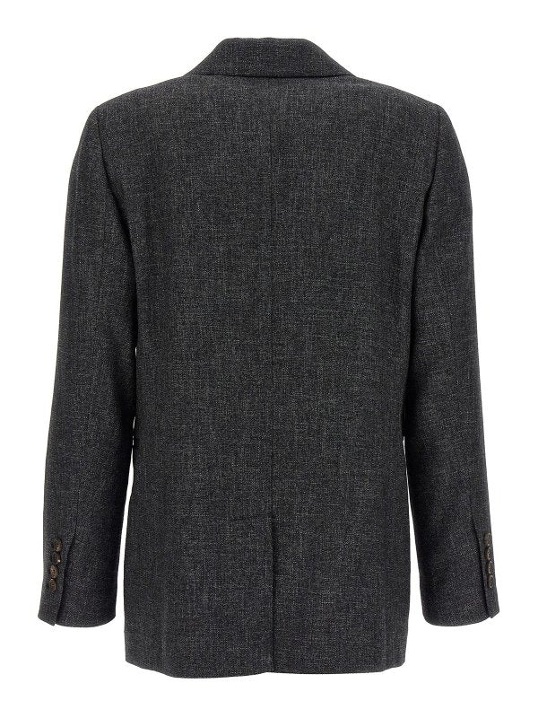 Brunello Cucinelli Gray Viscose Coat