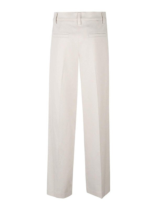 Brunello Cucinelli White Cotton Casual Pants