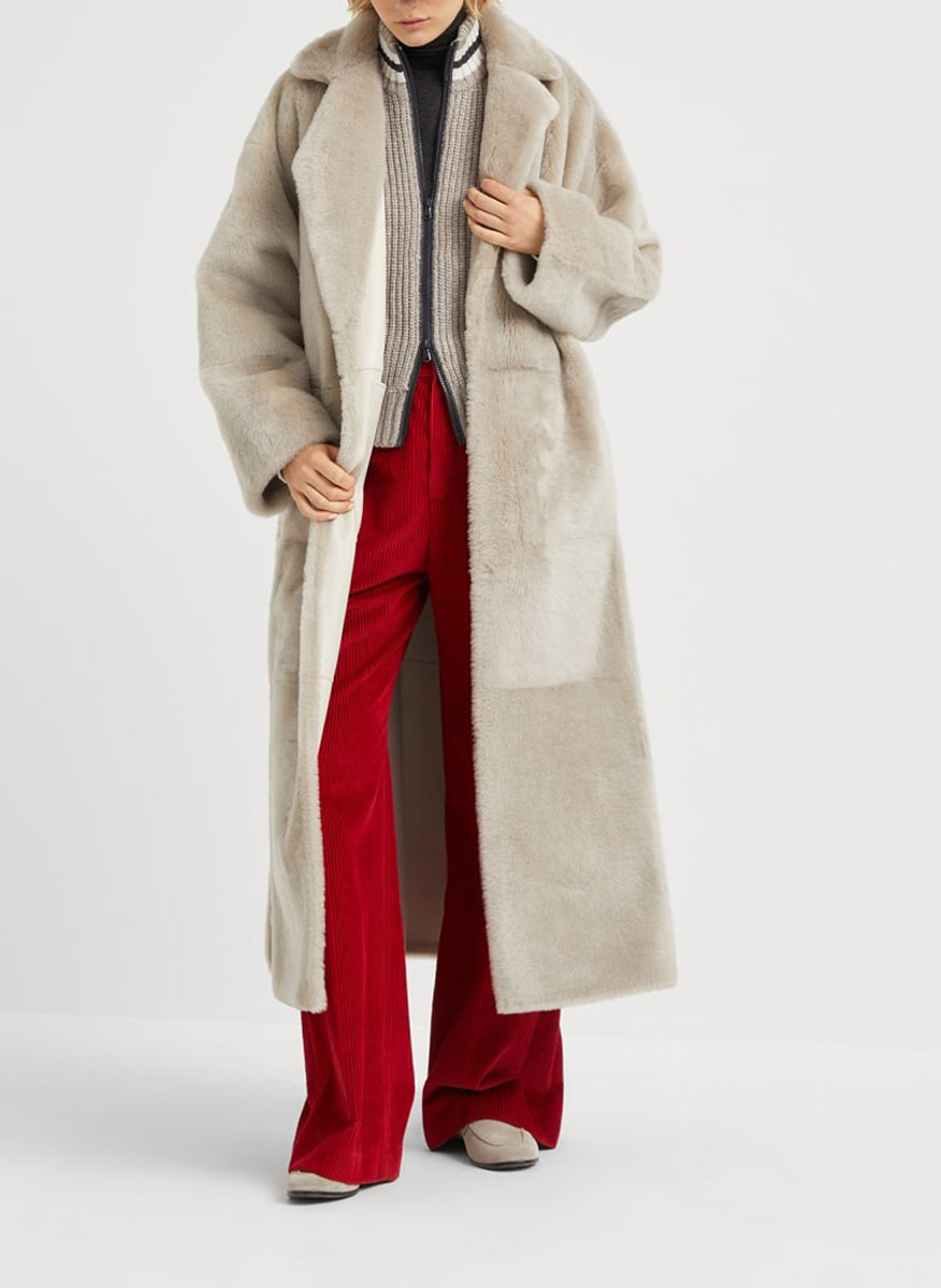 Brunello Cucinelli Red Cotton Flared Pants