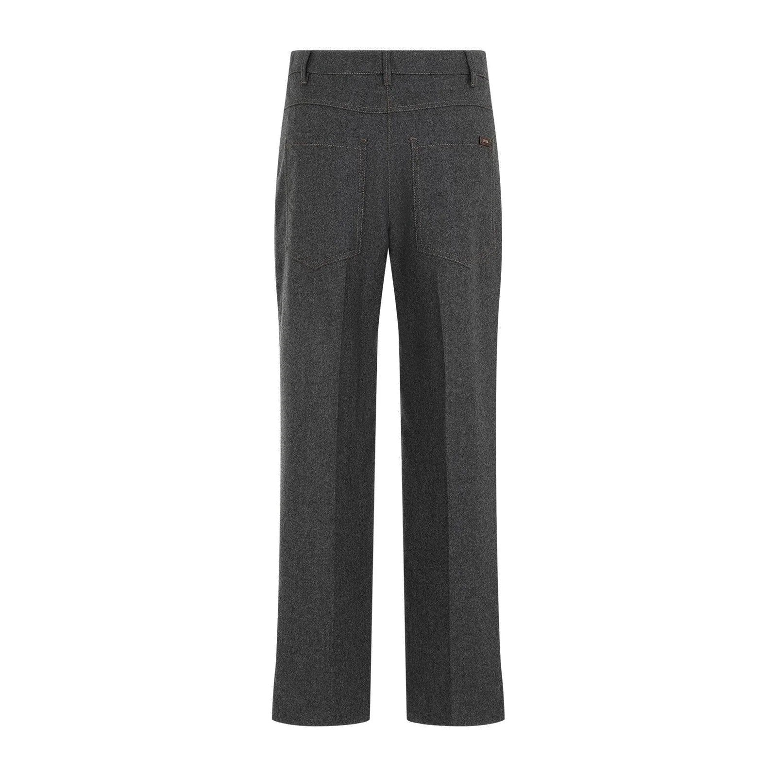 Brunello Cucinelli Gray Wool Casual Pants