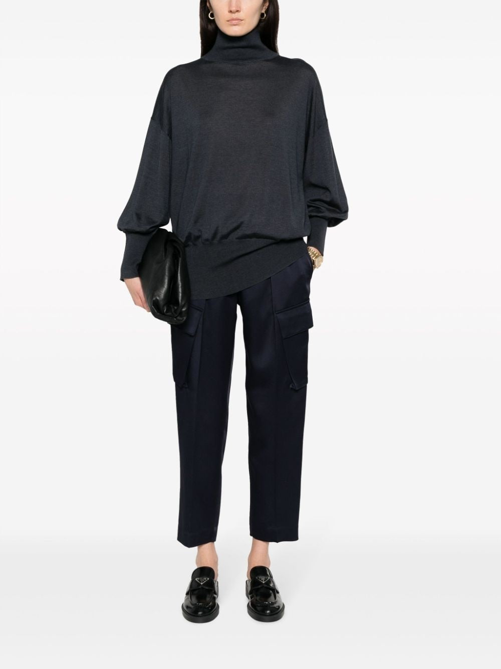 Brunello Cucinelli Blue Cashmere Turtleneck