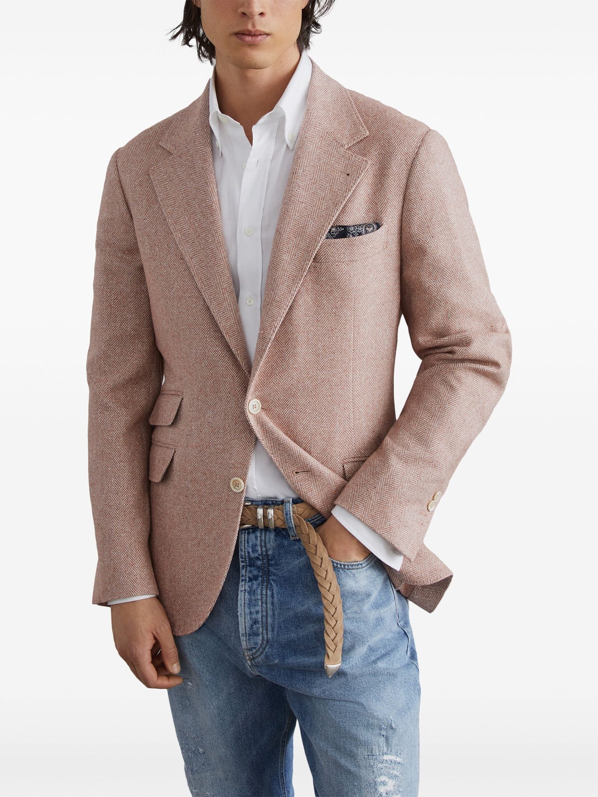 Brunello Cucinelli Orange Wool Blazer
