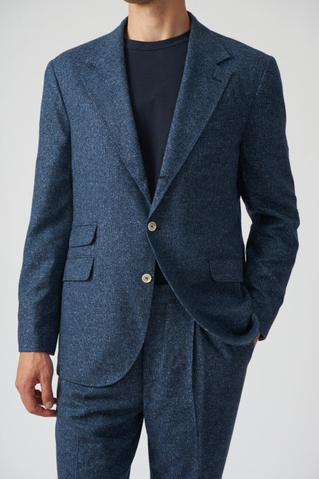Brunello Cucinelli Blue Silk Two-Piece Suit