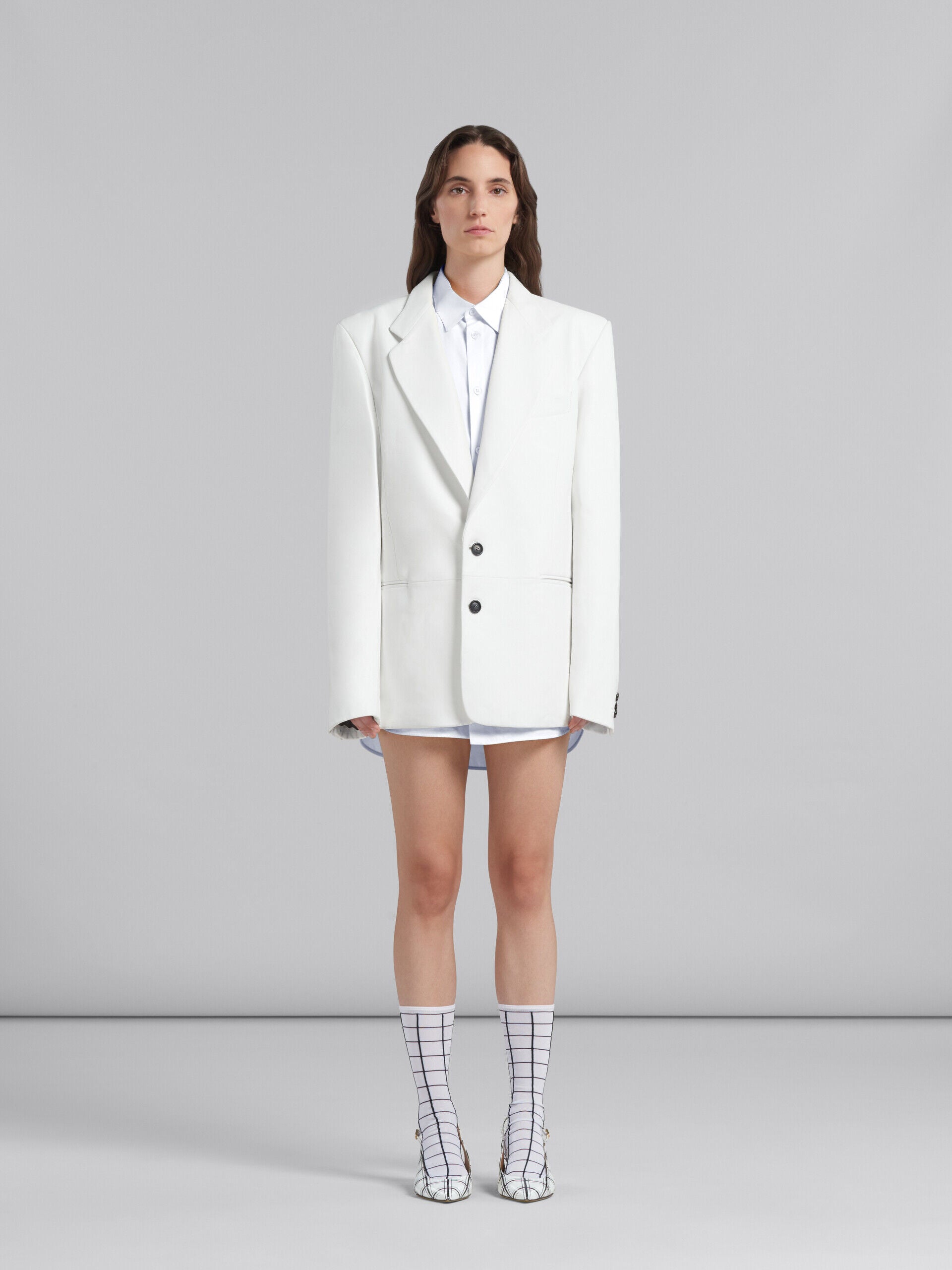 Marni White Fibres Jackets And Coat