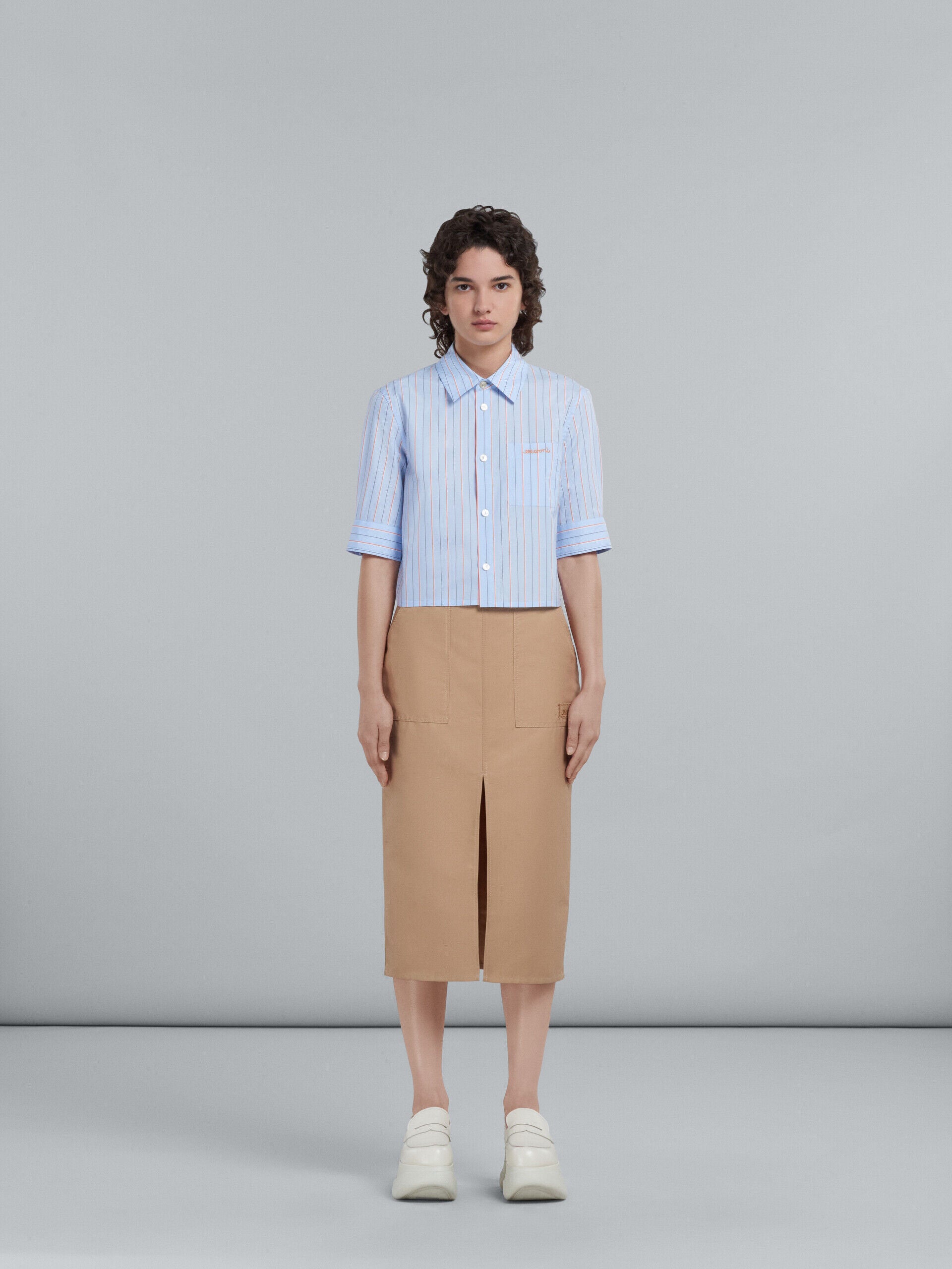 Marni Brown Fibres Midi Skirt