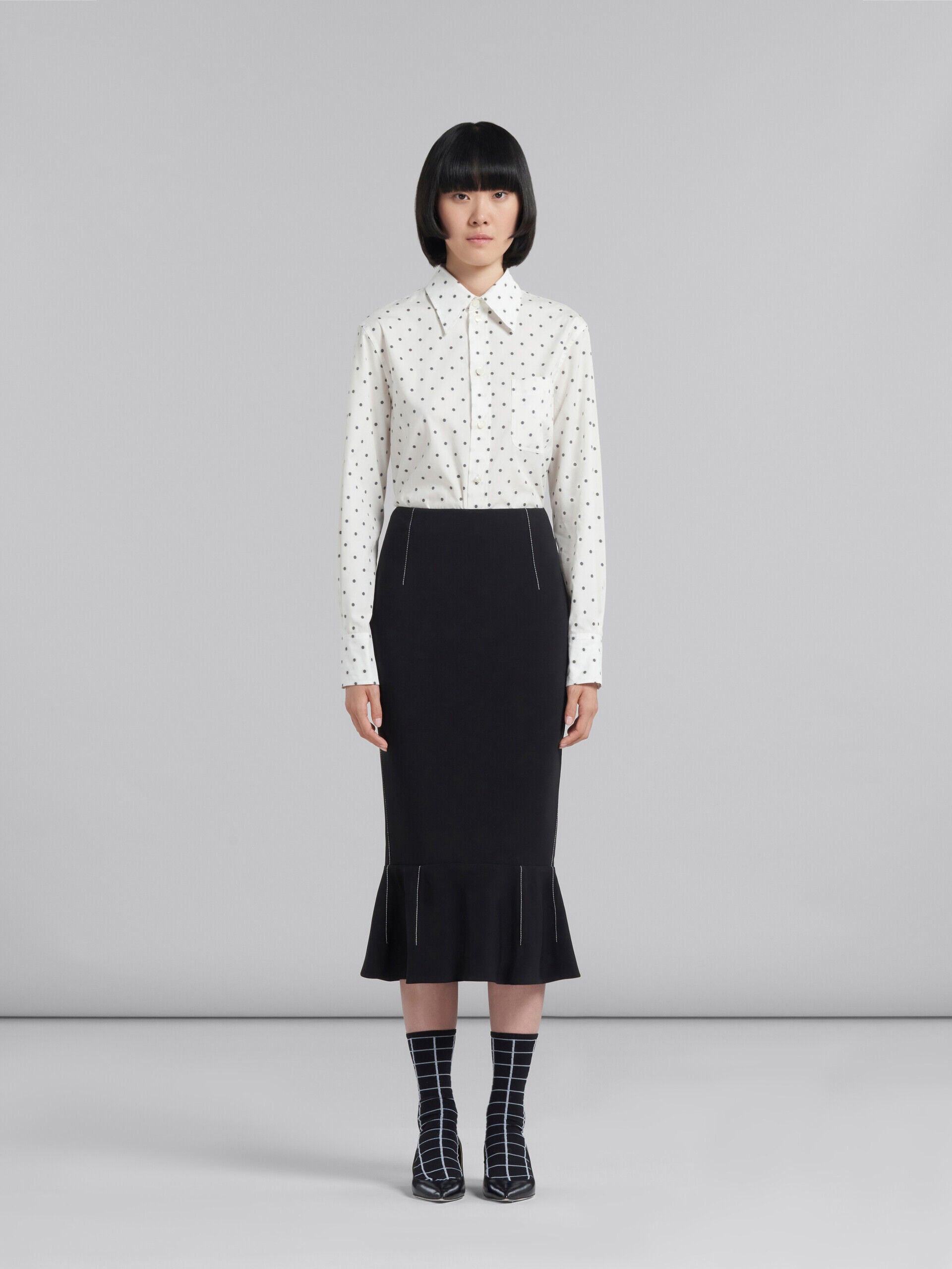 Marni Black Fibres Long Skirt