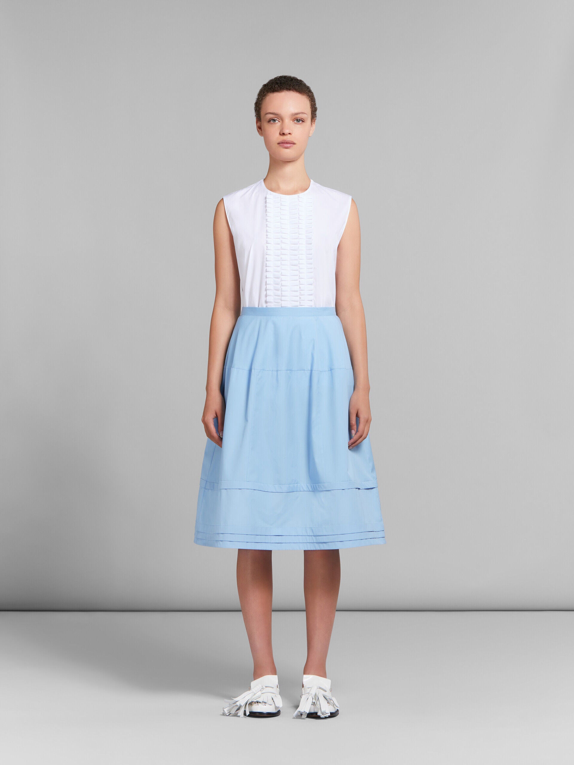 Marni Blue Fibres Midi Skirt