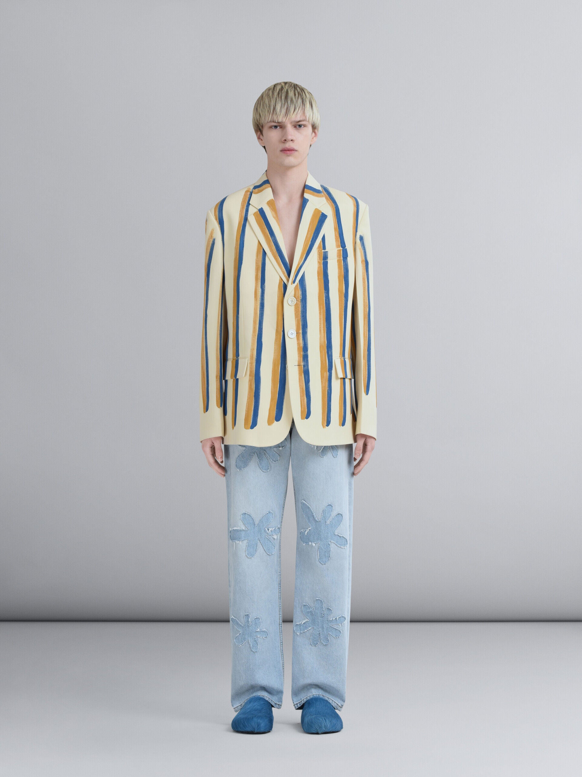 Marni White Fibres Coat