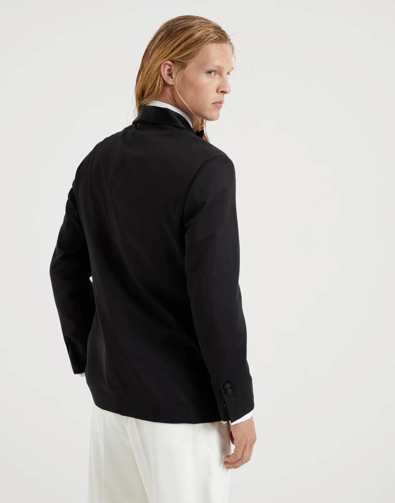 Brunello Cucinelli Black Silk Blazer