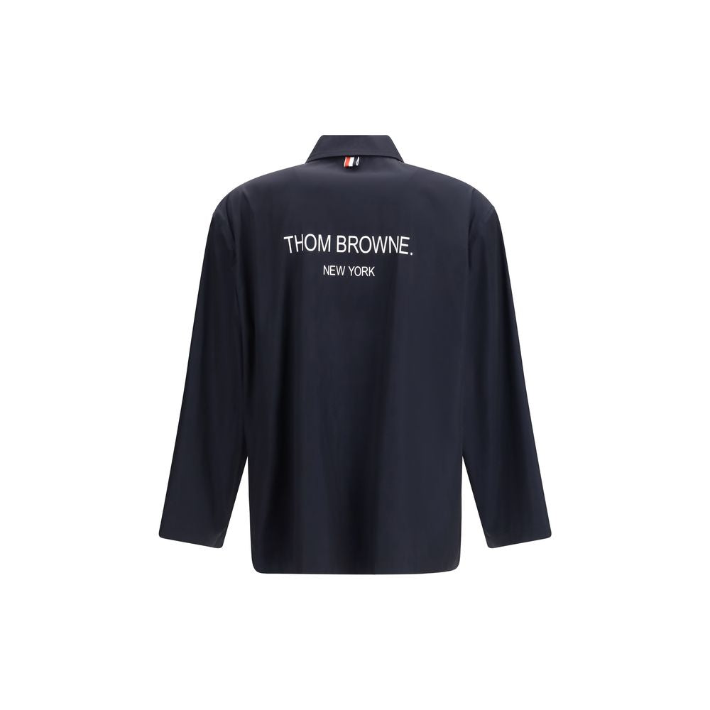 Thom Browne Blue Polyester Coat