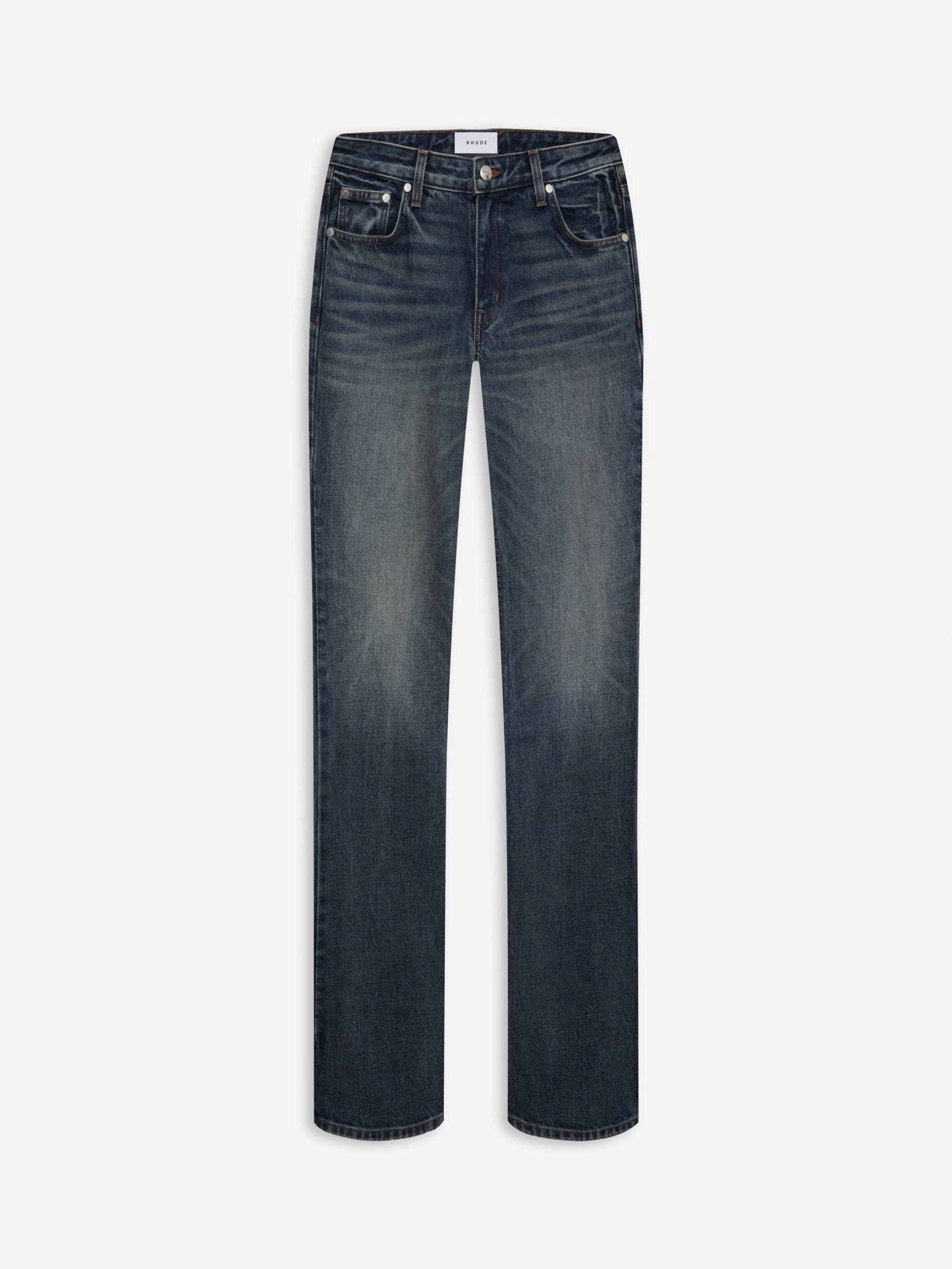 Rhude Blue Cotton Flared Jeans