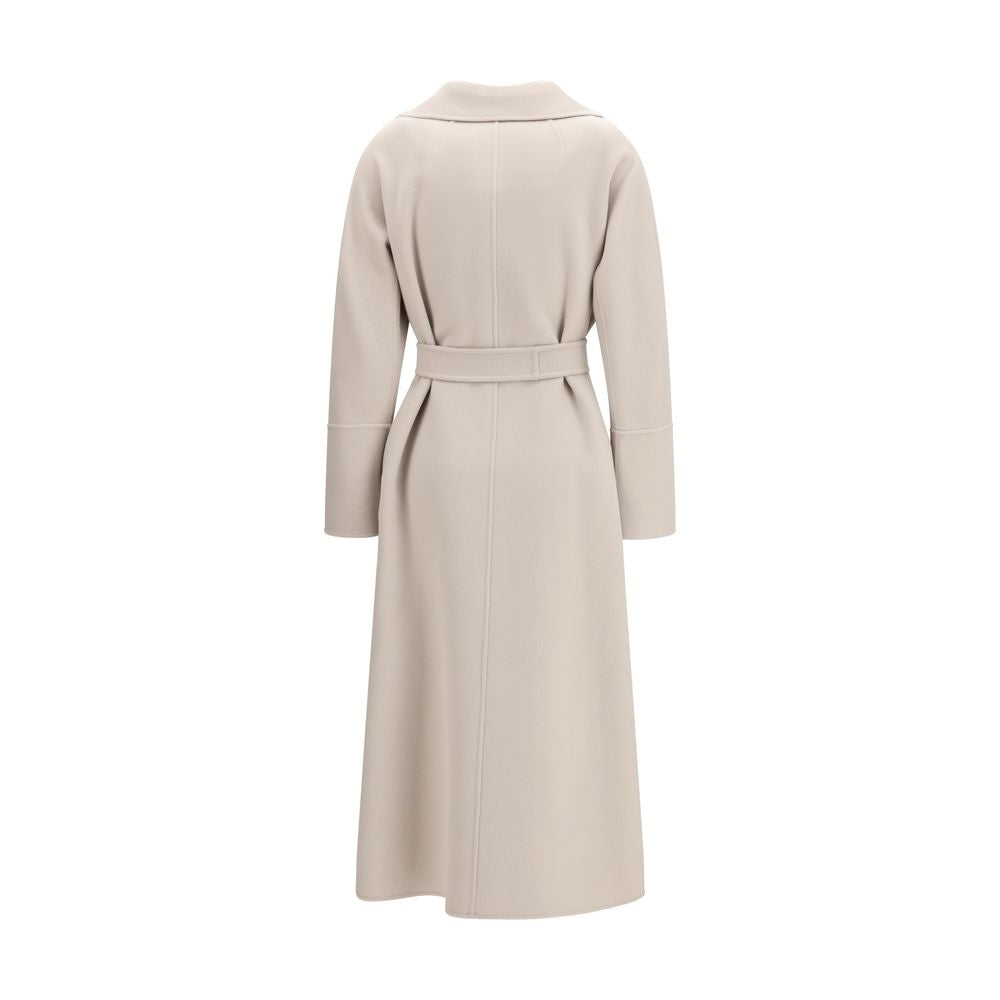 'S Max Mara Beige Fleece Wool Coat