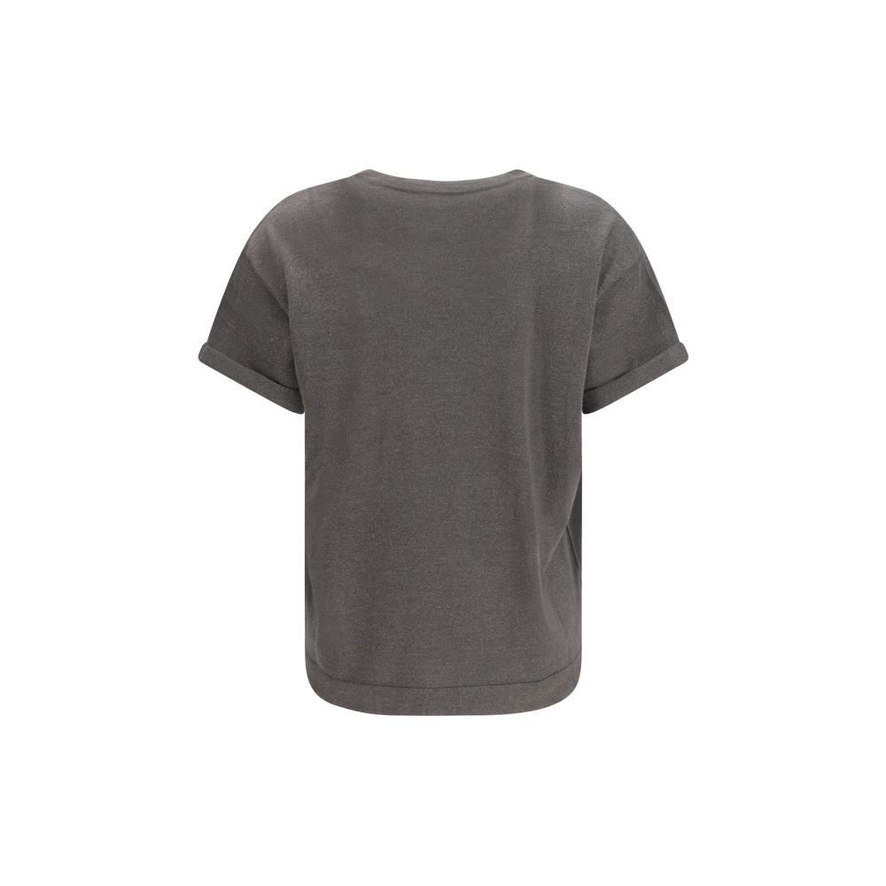 Brunello Cucinelli Gray Nylon T-Shirt