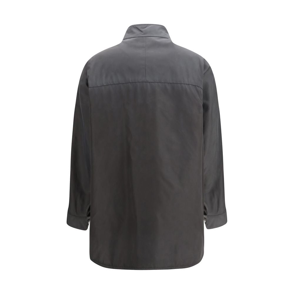 Prada Gray Recycled Polyamide Shell Jacket
